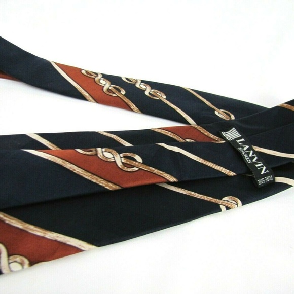 LANVIN Tie Nautical Rope Knots Couture GOGO Mod - Picture 4 of 8